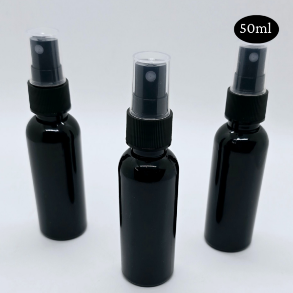 50ml Black Bottle with Black Spray Cap