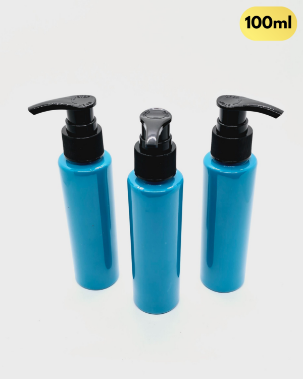 100ml Strong Blue Bottle with Black Pump Cap