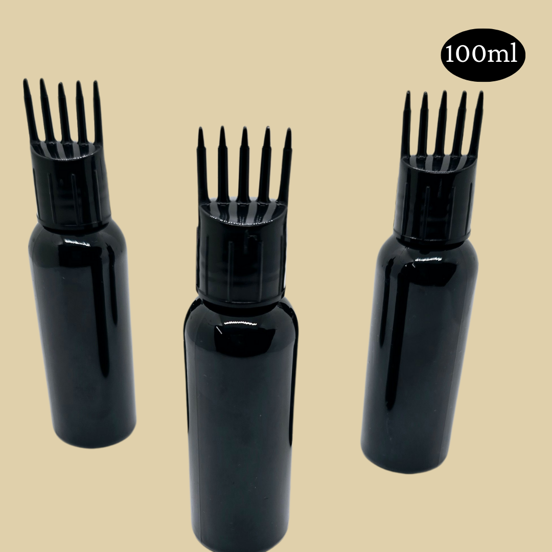 100ml Black Bottle With Comb Cap