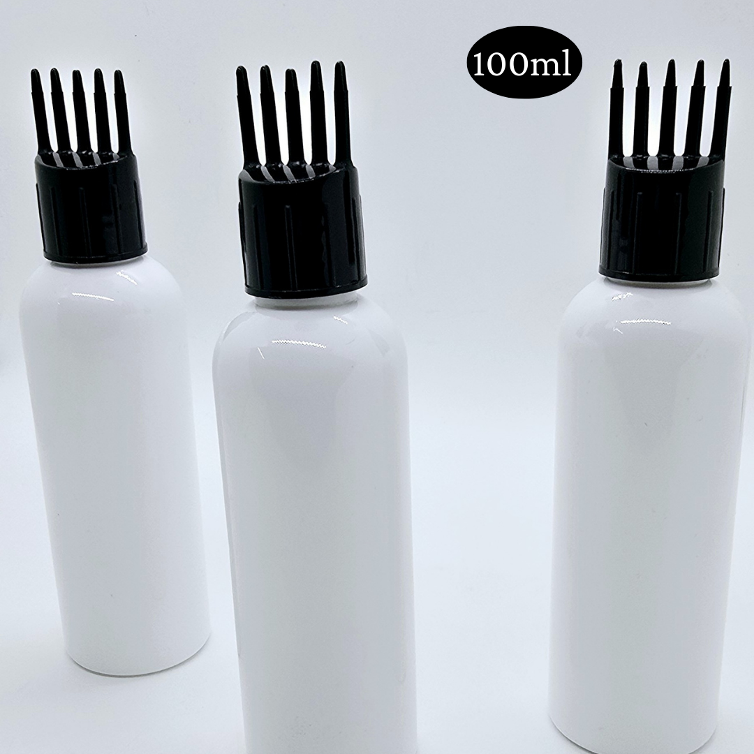 100ml White Bottle With Comb Cap