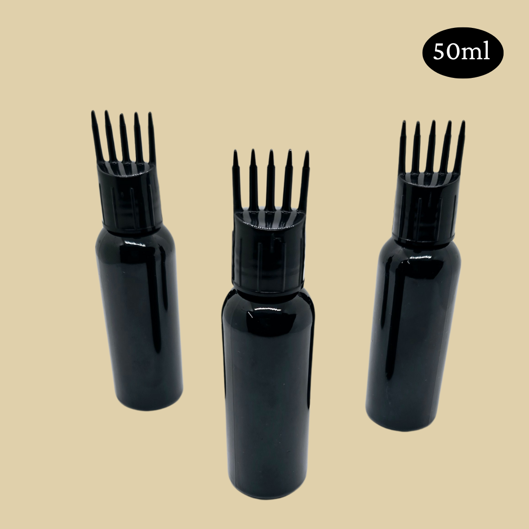 50ml Black Cylindrical Bottle